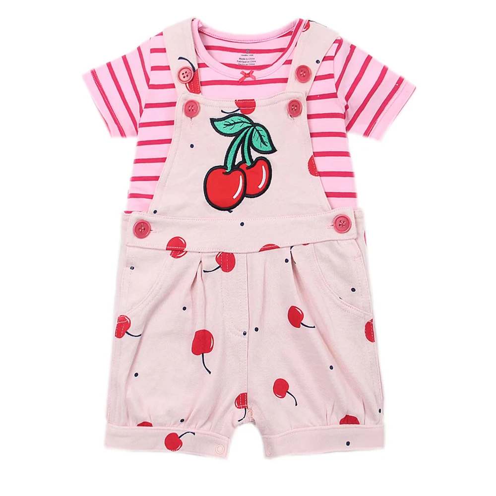 Ircomll Newborn Casual Baby Boy Girl Clothing Suits Short-sleeve Tees+Overalls 2pcs Clothes Sets Toddler Baby Outfit