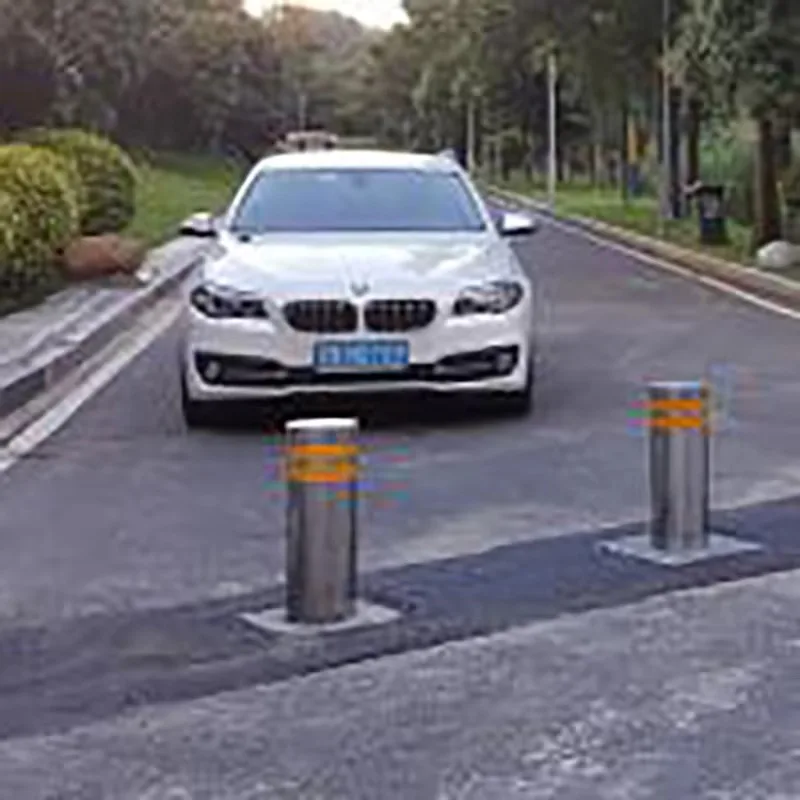 Traffic Lifting Road 304 Steel Pipe Blocker Retractable Security Bollard Barrier System Hydraulic Automatic Rising Bollard