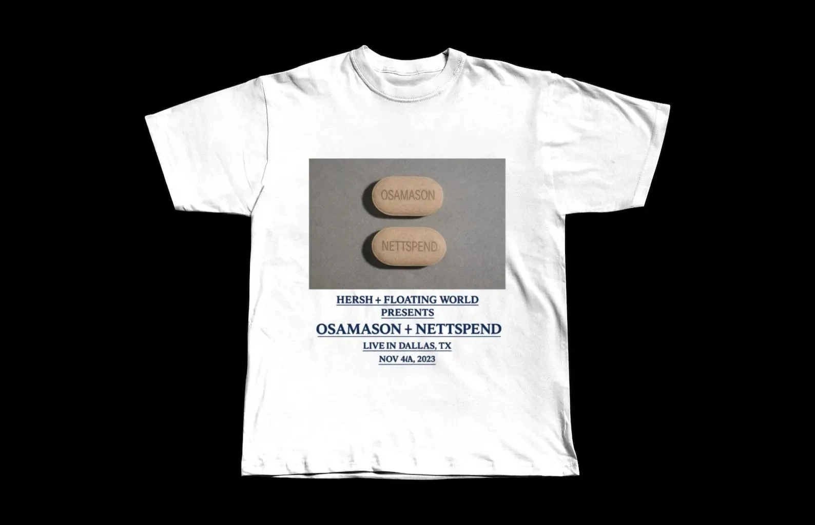 Osamason X Nettspend Dallas Exclusive Tee Pill Limited Edition Seltenes Kurzarm-T-Shirt