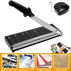 Mini Paper Trimmer Guillotine Cutter 8 Sheets Capacity Accurate A4 Cut Length Desktop Paper Cutting Machine Kraft Paper Cutting