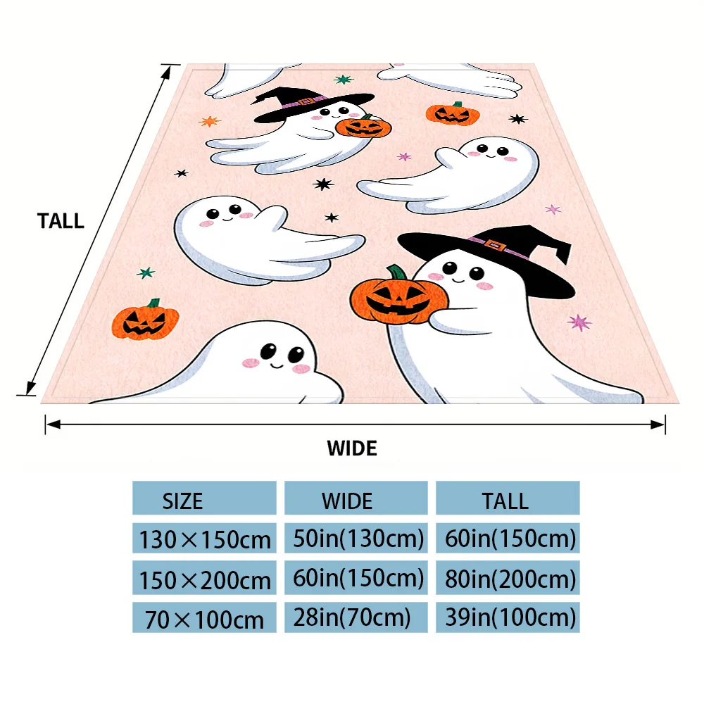C-cute Ghosts Flannel Blankets Are Suitable For Sofas, Men's Room Decorations, Thick And Warm Gifts For Teenagers