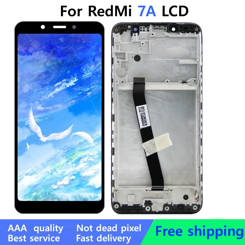 

LCD Display Touch Screen Digitizer Assembly with Frame Replacement, Tested Original For Xiaomi Redmi 7A LCD