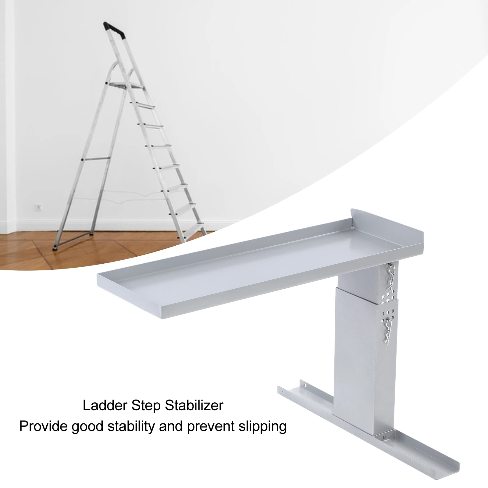 Alloy Steel Folding Ladder Extender Stabilizer Stair Support Stand for Telescopic Straight Ladders Anti-Slip Safety