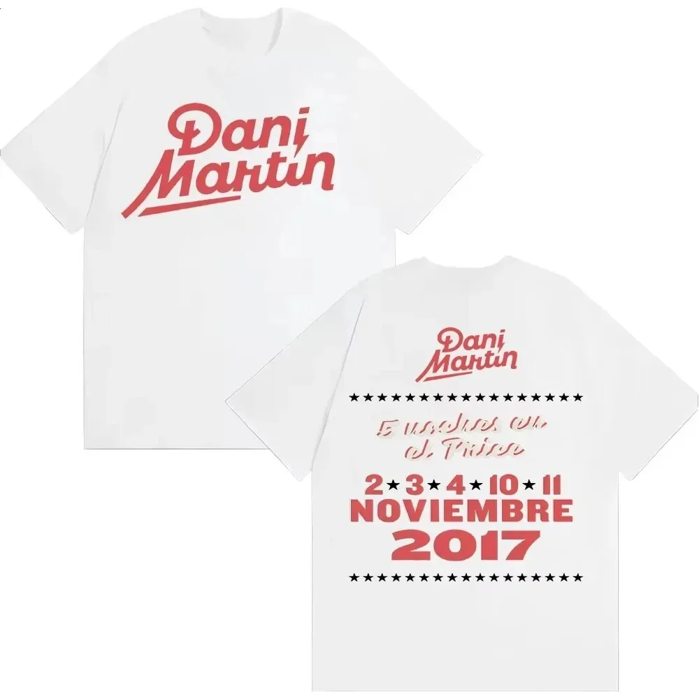 Camiseta de merchandising de Rapper Dani Martin Noviembre, camiseta informal holgada de algodón puro de alta calidad estilo gótico Harajuku para hombre
