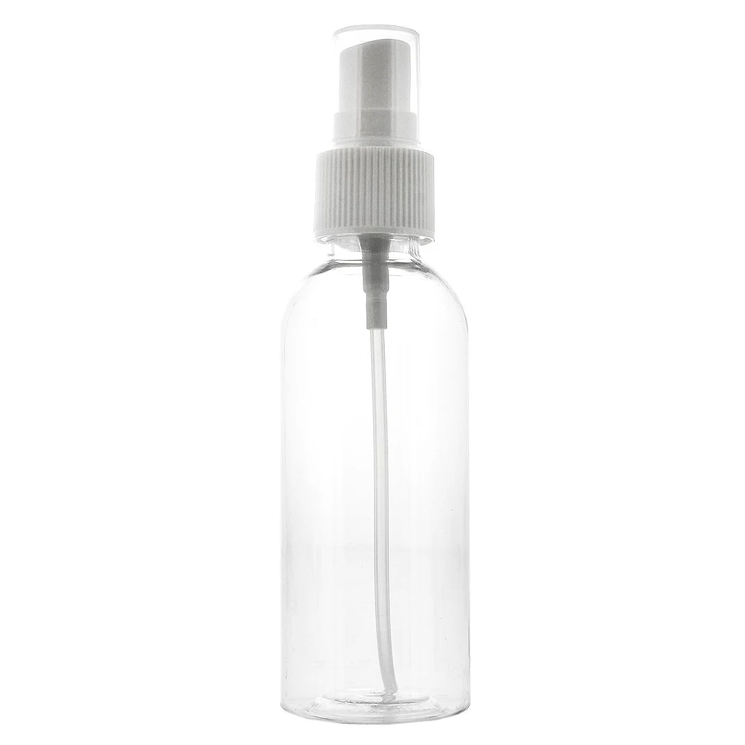 Spray transparent à brume fine HI, 120 ml (4 oz), avec bouchon de pompe, réutilisable et illuminable au quotidien, petit plastique africain HI, 12 paquets