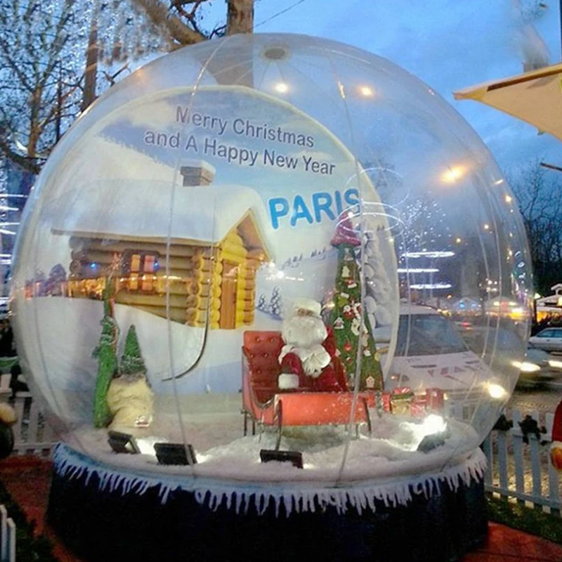 Newest Christamas Inflatable Human Snow Globe Inflatable Transparent Bubble Advertising Christmas Cheap Clear Dome Hot Sale