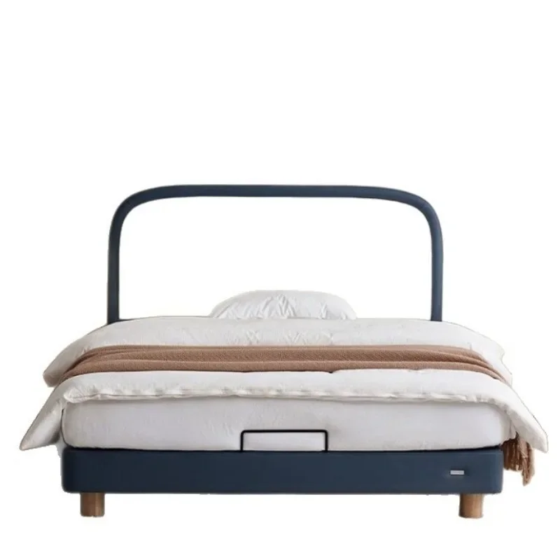 

Small apartment single bed, small apartment master bedroom big bed, household bedroom leather art