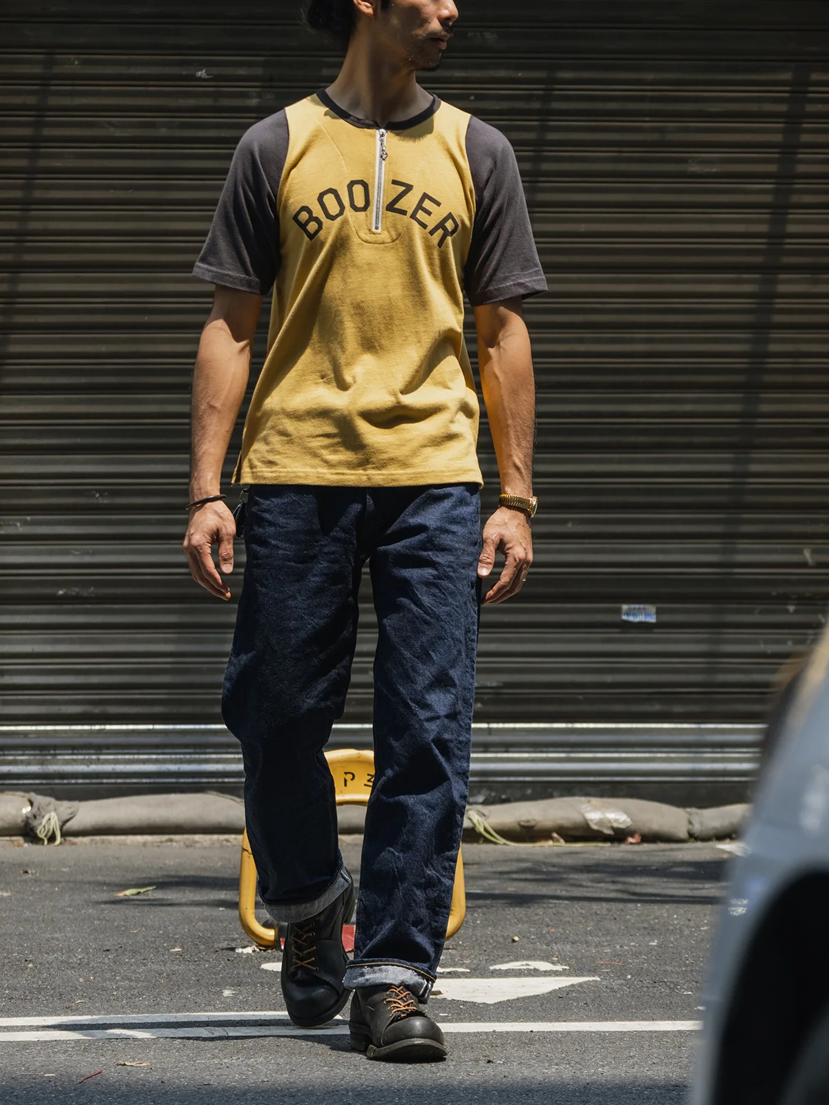 

High Waist Straight Leg Selvedge Denim Jeans Rugged Bronson 47801XX Durable Comfortable Classic American Style for Youth