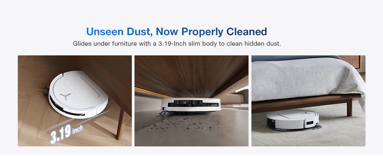 ECOVACS DEEBOT T50 PRO OMNI Robot Vacuum Cleaner Extend Side Brush and Mop 15,000Pa 75℃ Hot Water Mop Washing AIVI 3D 3.0, White