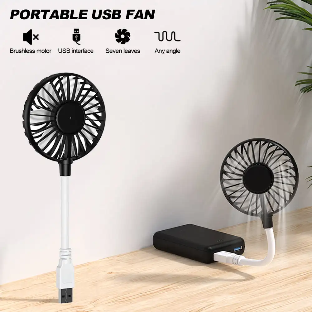 Mini USB Fan Cooler Portable Computer Cooling Fans Summer Laptop Mute Fans for Dormitory Home Office Student Outdoor Travel Fans