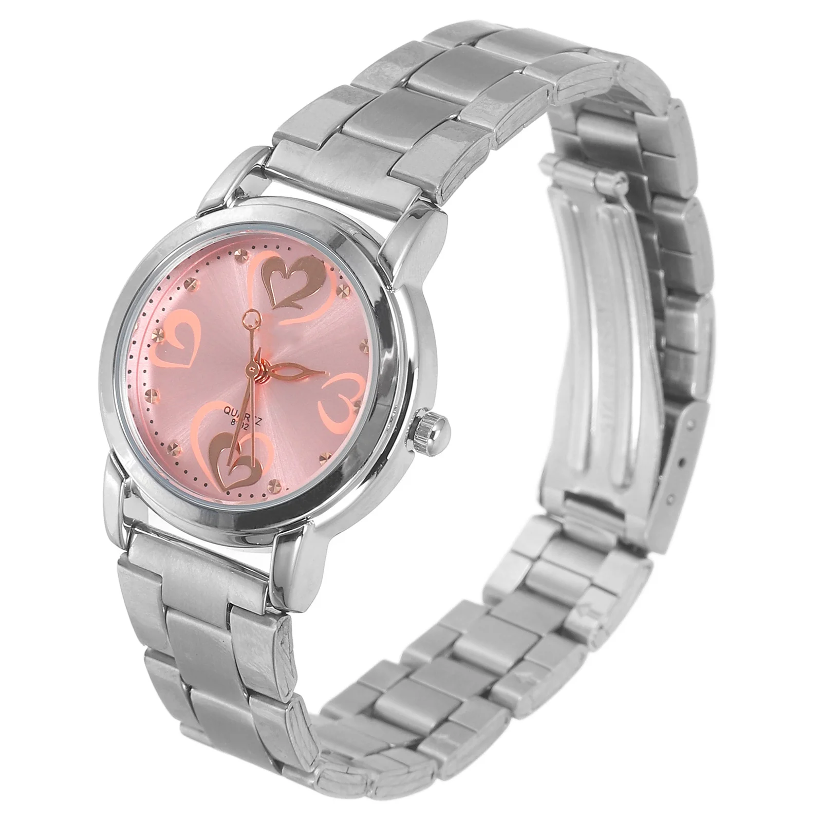قطعة واحدة من ساعة الزوجين بحزام من الفولاذ المقاوم للصدأ، ساعة يد كوارتز عصرية مقاومة للماء للارتداء اليومي، هدية مثالية لعيد الحب #1