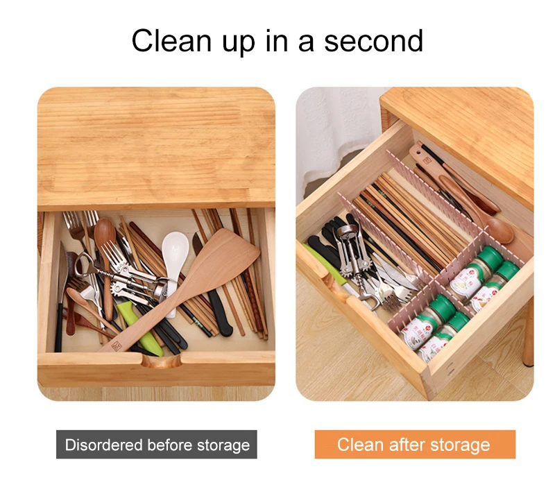 Scalable Drawer Organizer For Desk Compartment Storage Box Adjustable Clothes Container Makeup Sorting Storage Box