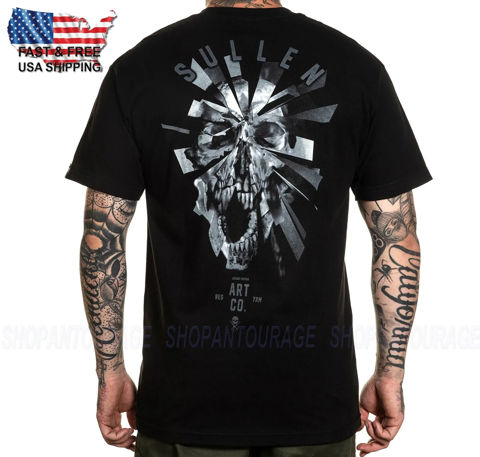 

Sullen Shattered SCM3639 Standard Short Sleeve Graphic Tattoo T-shirt For Men