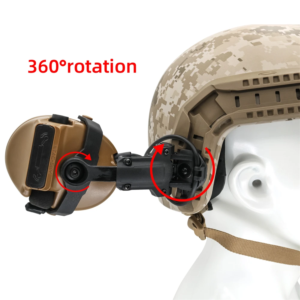 Tactical Headset COMTA III Airsoft Hearing Protection Tactical Headset Helmet ARC Rail Noise Reduction Hunting Shooting Earmuff