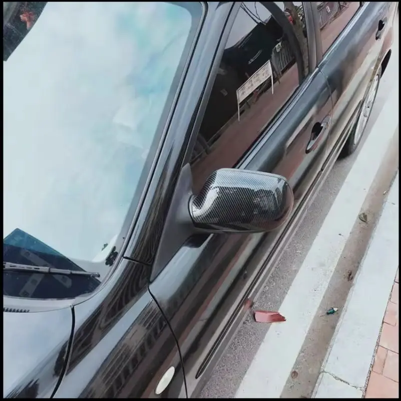 

For Mazda 3 BK 2003-2009 Door Side Wing Rearview Mirror Cover Shell Housing Auto Parts Carbon Pattern Styling Car Accessories