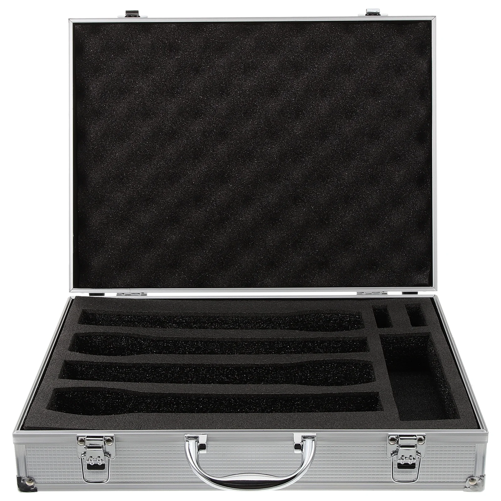 

4pcs Microphone Case Hard Protective Box Mic Storage Organizer With Handle Portable Cordless Mic Accessories Carrying Case For