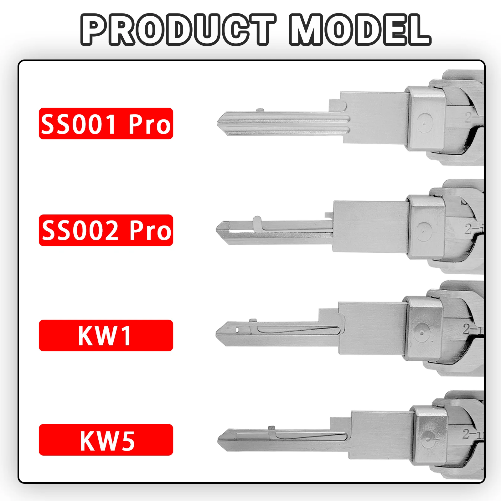Decodificador de llave de acero inoxidable 2 en 1 SS001Pro, herramienta de gancho decodificador de llave portátil SS001, Kit de reparación de mantenimiento, Kit de reparación de pastilla de junta tórica