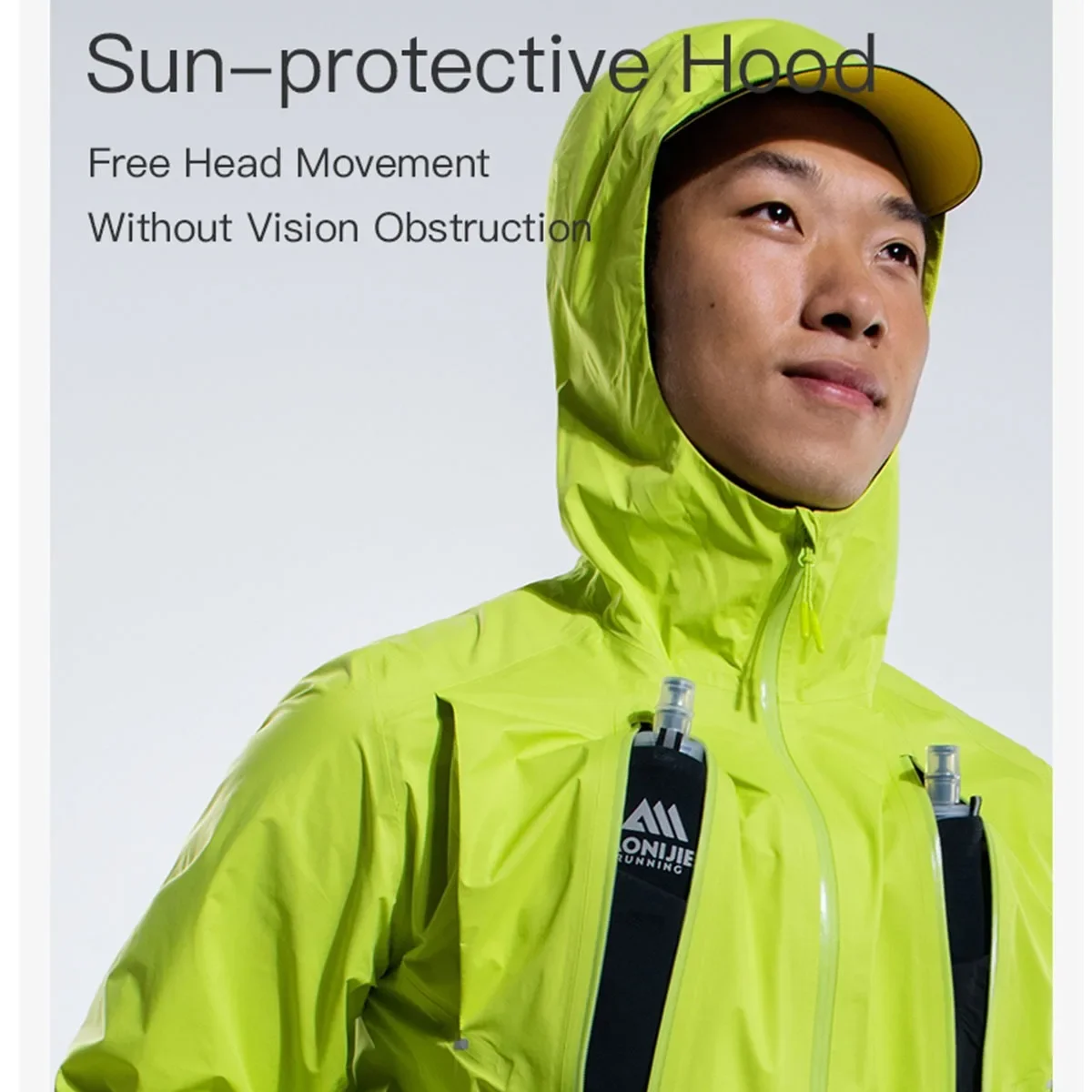 AONIJIE F5216 Unisex Outdoor Sports Running Jacket Lightweight Waterproof Breathable Moisture Wicking for Marathons Hiking