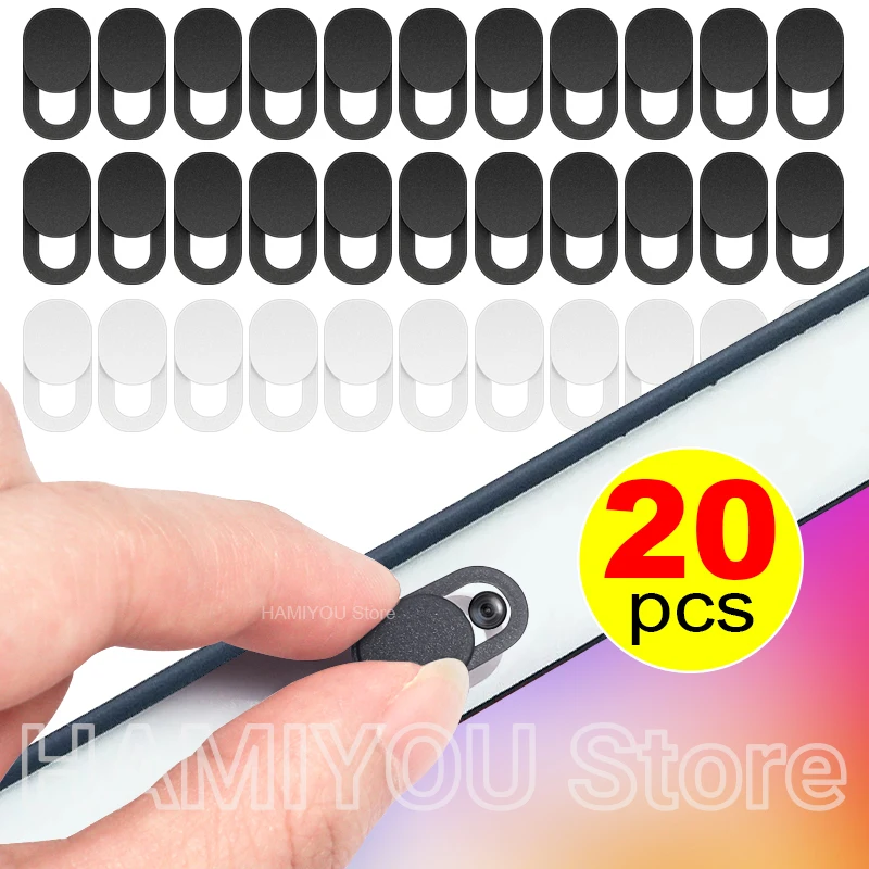 Couverture de Webcam Ultra-mince pour ordinateur portable, protecteur d'objectif auto-adhésif pour tablette iPad PWeb, lentilles de téléphone portable, autocollant de confidentialité, 1 à 20 pièces