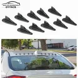 1 Piece Car Universal ABS Rear Roof Shark Fin Spoiler Wing Kit ABS Black/Carbon Look