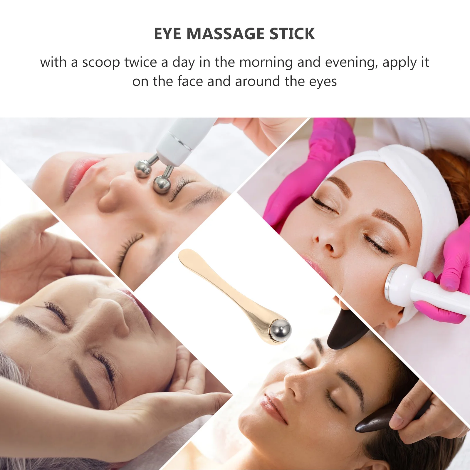 1Pcs Eye Massager Anti-Aging Eye Care Tool for Dark Circles Puffiness Fine Lines Removal Facial Roller