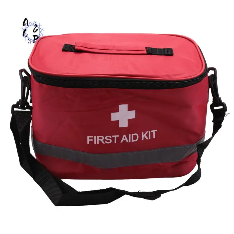 

A68P-Outdoor First Aid Kit Sports Camping Bag Home Emergency Survival Package Red Nylon Striking Cross Symbol Crossbody Bag