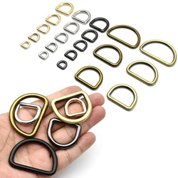 2 Pieces Metal D Ring Buckles Dee Ring Loops for Leather Craft Bag Strap Parts Webbing Belt Garment DIY Accessories