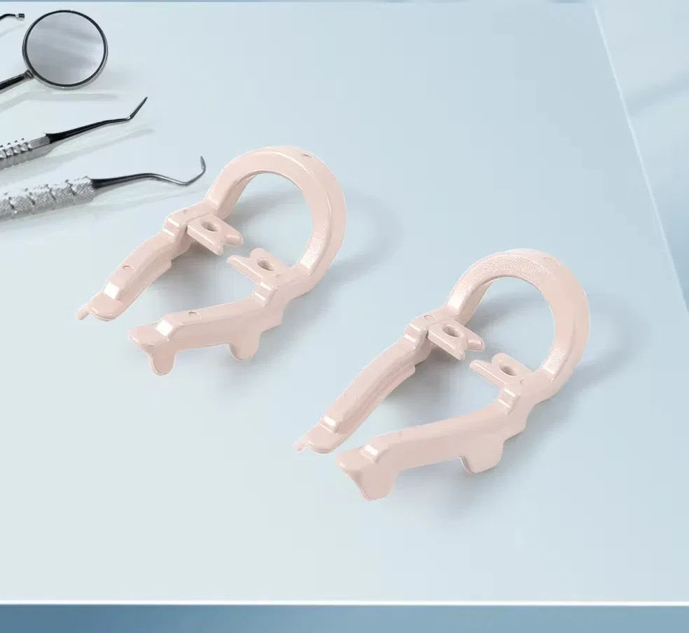 6 ชุด Dental Dam ยาง Clamp Distal Extension Premolar Dam คลิป Barrier ขนาดยาวสั้นทันตกรรมฟันซ่อมเครื่องมือ