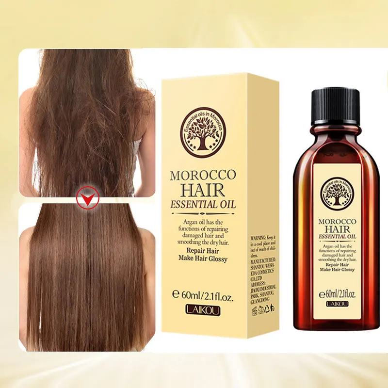 LAIKOU Morocco Hair Essential Oil - Smooth Dry and Damaged Hair, Hair Essence for Healthy and Shiny Hair