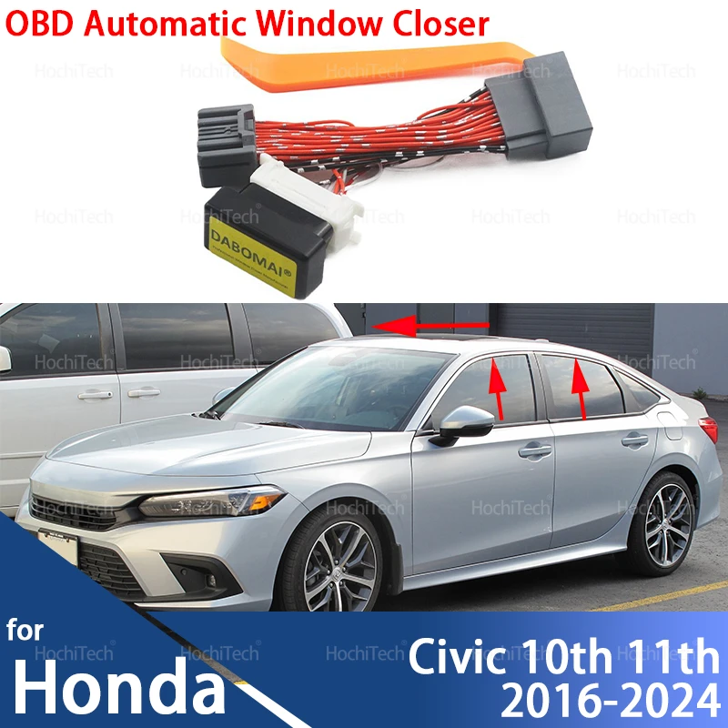 For Honda Civic 10th 11th 2016-2022 2023 2024 Car Tuning Auto Tuning Window Lifting Automatic Closed Sunroof Parts