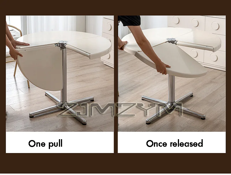 Multifunctional Household Folding Coffee Table Small Living Room round Plastic Dining Table for Restaurant Space-Saving Furnitur