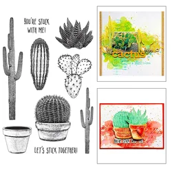 New Plant Cactus Pattern Clear Stamps For DIY Craft Making Greeting Card and Album Paper Scrapbooking No Metal Cutting Dies