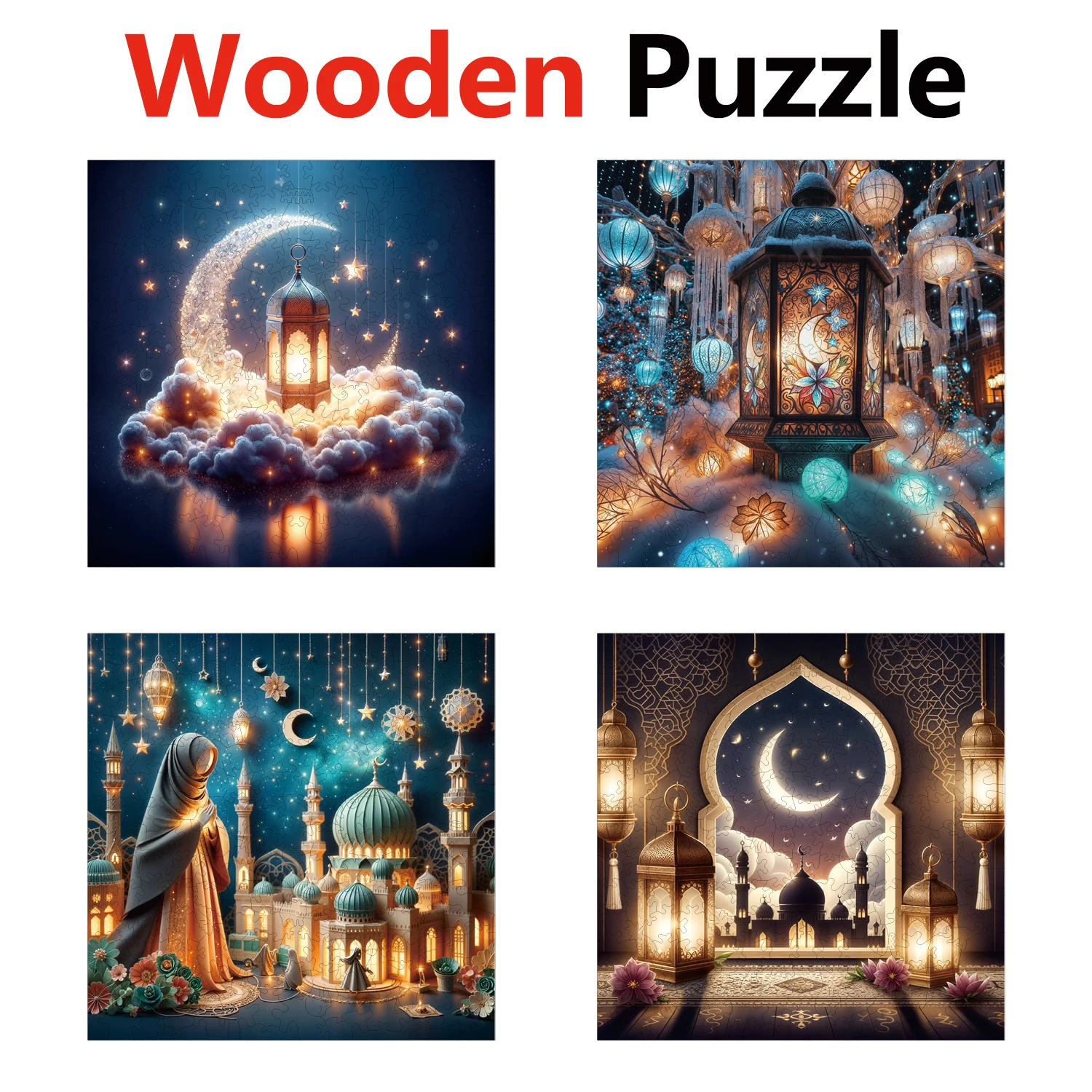 

Moon running lights star lights Puzzles High Quality Jigsaw Puzzle Wooden Puzzle Best Christmas Gift