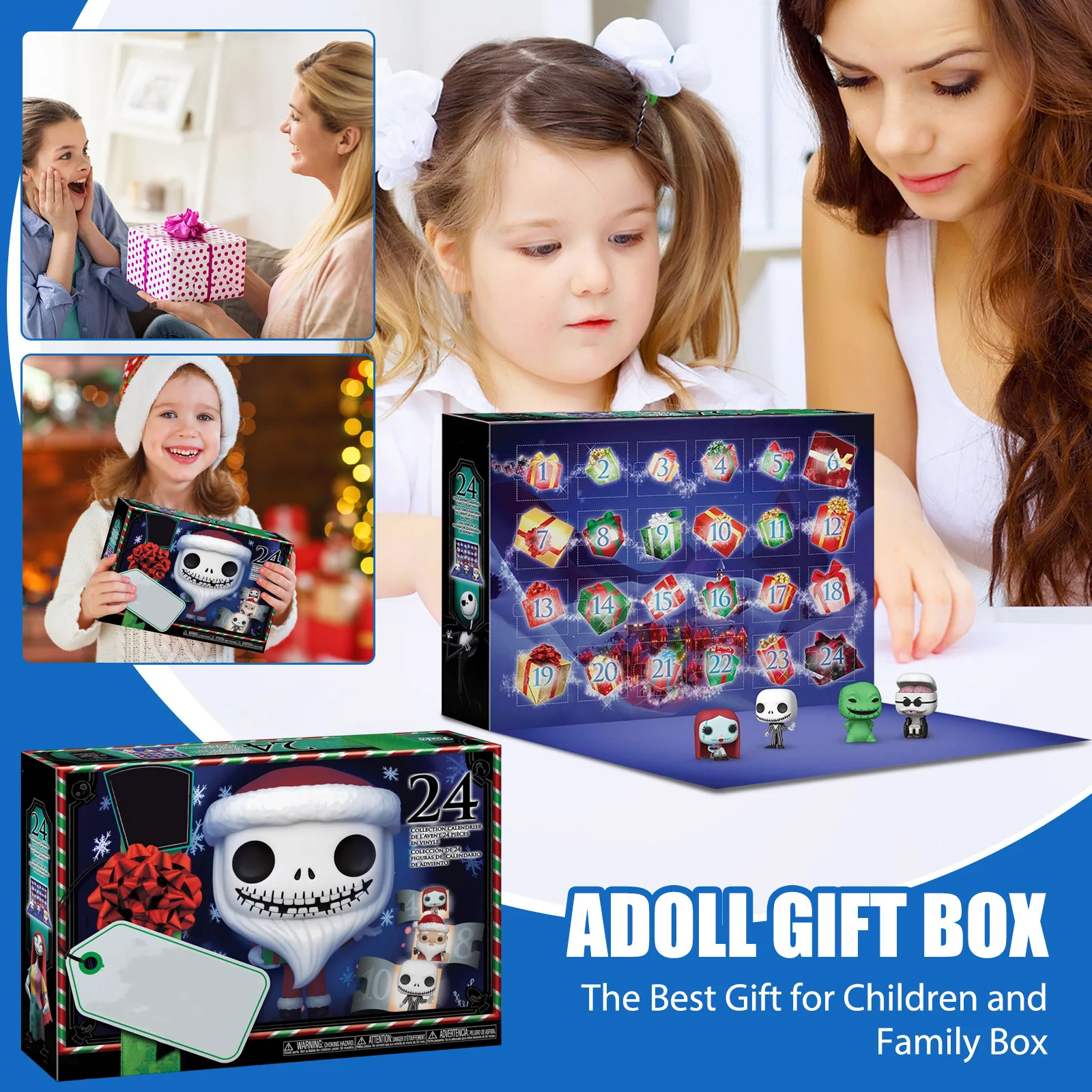 

Адвент-календарь на Хэллоуин YHOPE содержит 24 подарка, кукла-авент-календарь с милыми фигурками на Хэллоуин, календарь обратного отсчета