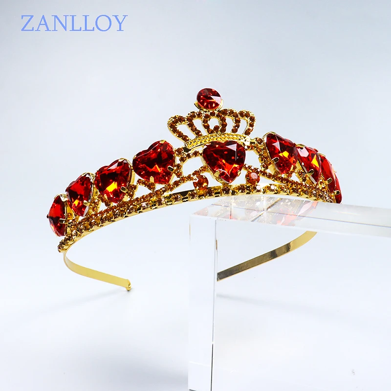 ZANLLOY corona de fiesta para niñas, Tiara de princesa, accesorios para el cabello, corona de Boda nupcial, regalo de joyería de cumpleaños