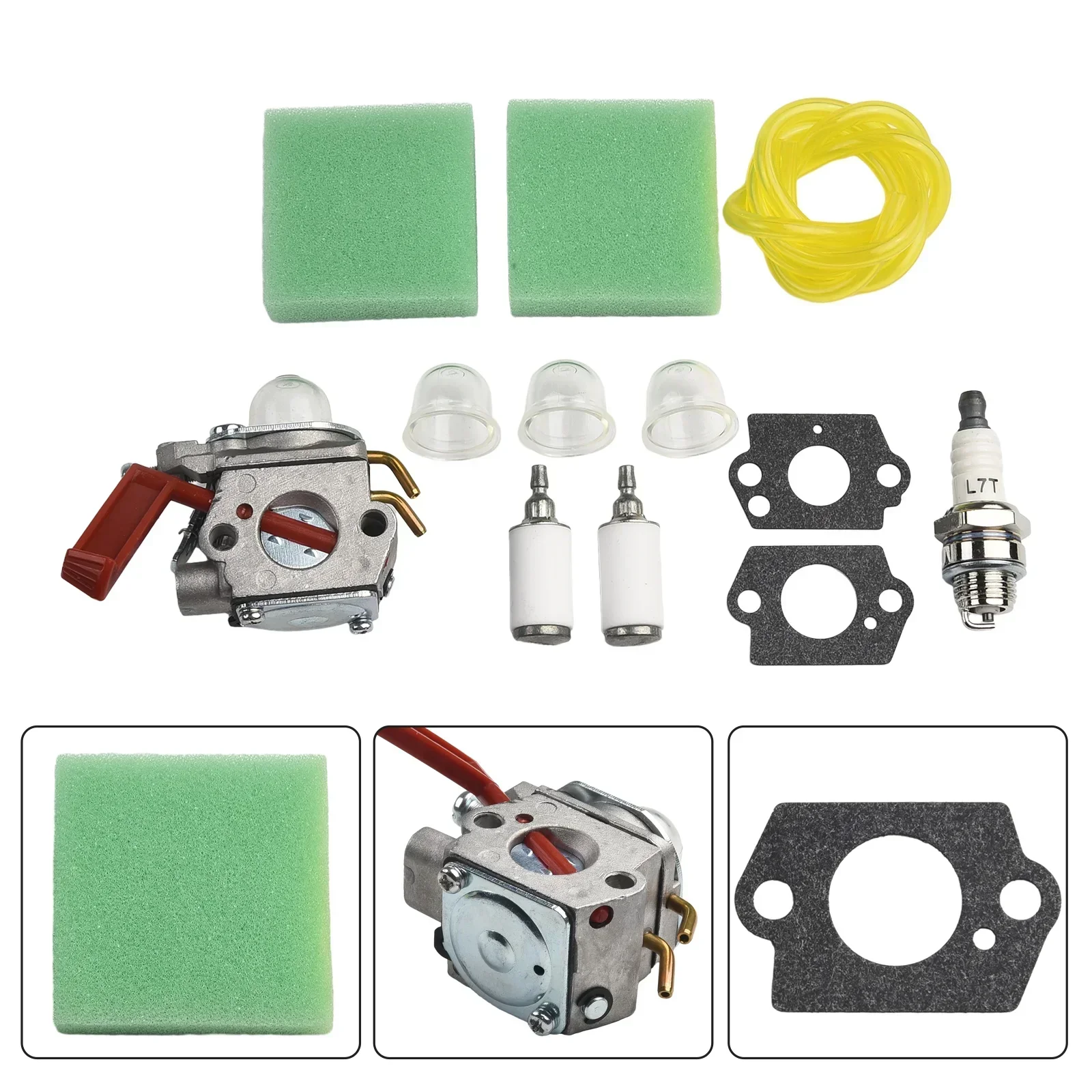 For Homelite B25C BC2500R D725CD D825SB F2020 F3040 F3050 Accessories Carburetor Kit Parts Air fuel filter Gaskets