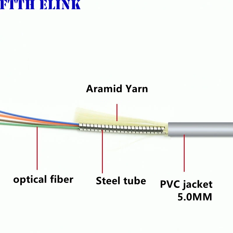 Armored fiber patchcord 150-300M 6 core OM1 OM2 MM 200M250M 6C SC LC FC STAPC multimode 6 fibers optical jumper cable ftthELINK