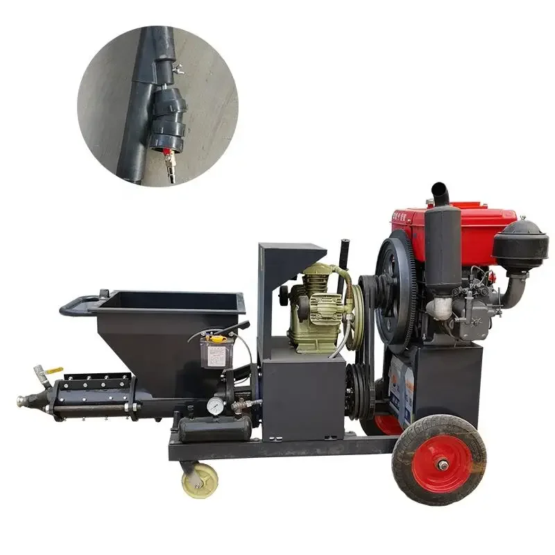 Cement Mortar Spray Spraying Plaster Pump Machines Cement Sprayer  Machine for Walls