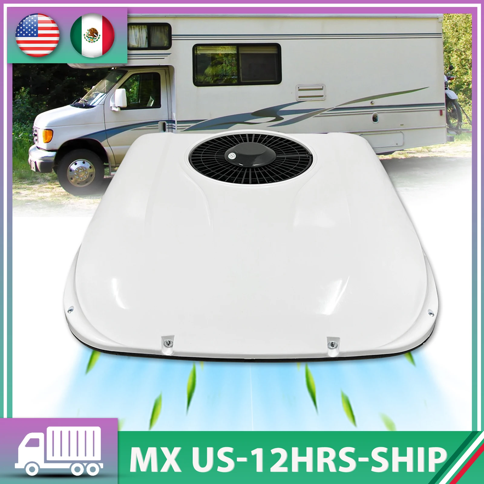 

Air Conditioning 24V 12V For Truck RV Rooftop Refrigeration Electric Air Conditioner Motorhome Camper Van Caravan Car Parking