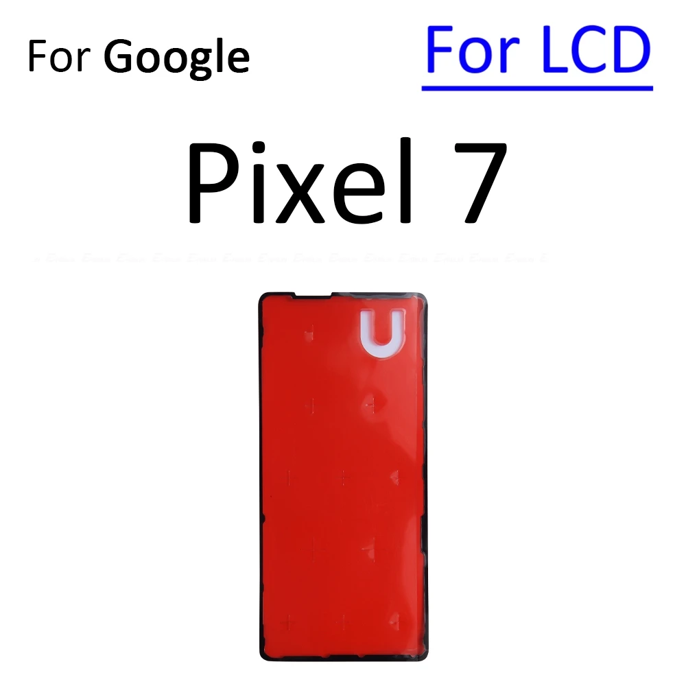 ل جوجل بكسل 5 5a 6 6a 7 برو شاشة الكريستال السائل الشاشة الخلفي الإسكان غطاء لاصق ملصق الشريط الغراء استبدال أجزاء #4