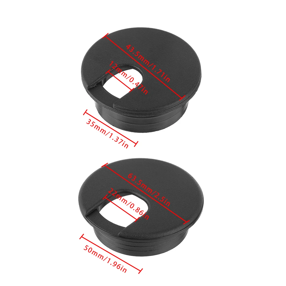 50/60MM Schreibtisch Kabel Tülle Draht Loch Abdeckung Linie Outlet Port Threading Box Abdeckung Kabel Vorbei Box Büro tabelle Kabel Veranstalter – Detail 1