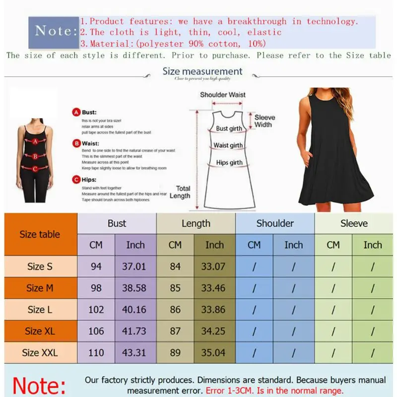 Snelle levering Dames zomer casual swing T-shirtjurken Strandbedekking met zakken