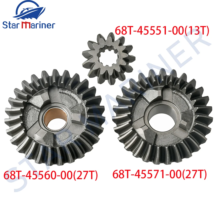 

68T GEAR Set 68T-45560 68T-45551 68T-45571 For Yamaha Outboard Motor 4T F6 F8 F9.9 2T 6HP 8HP Lower 13T Boat Engine Accessories