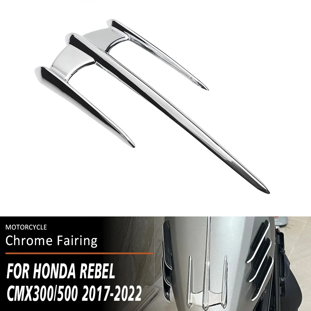 

Motorcycle Chrome Fairing Front Fender Accent Decoration Trim For Honda Rebel CMX 300 500 CMX300 CMX500 2017 2018 2019 2020 2022