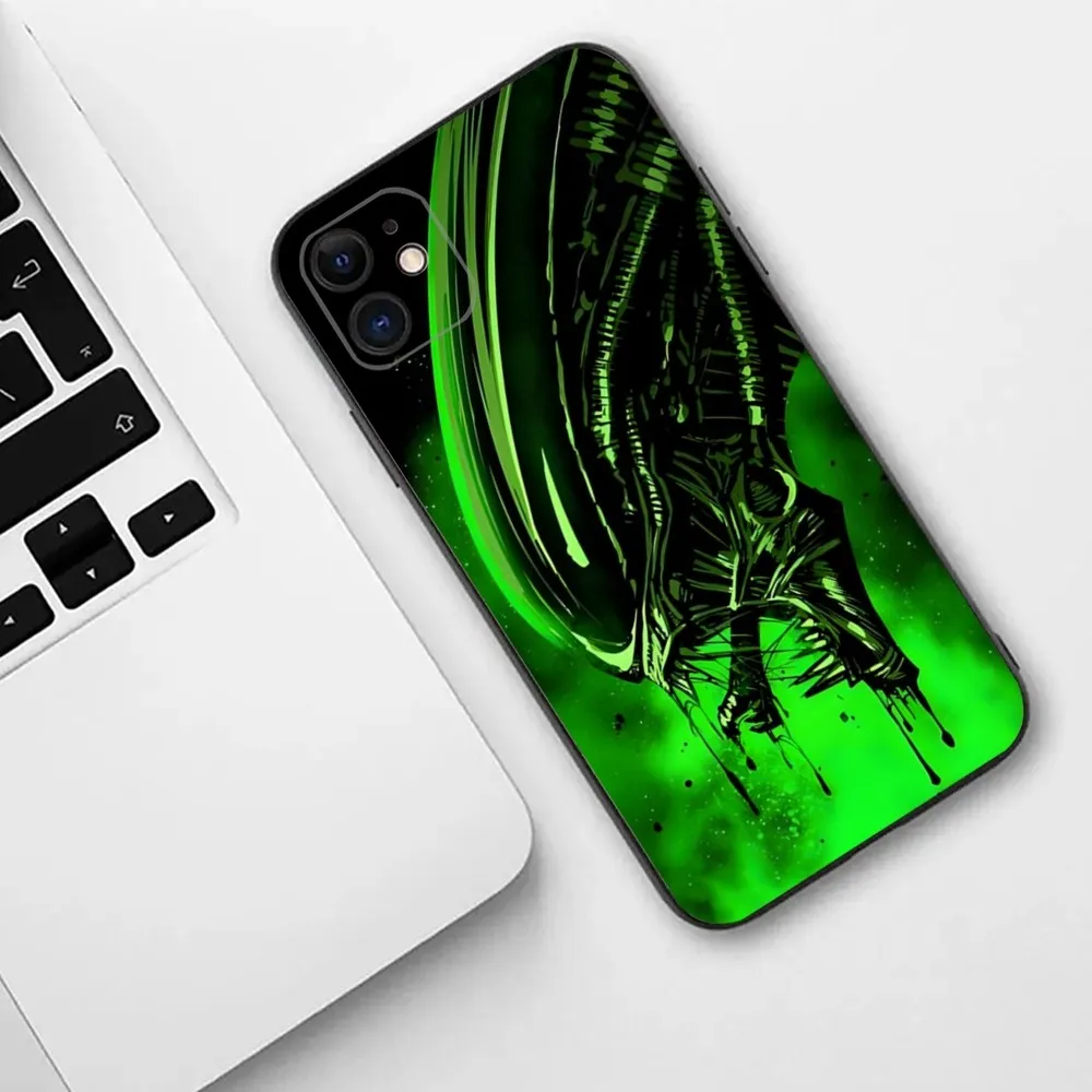 Movie Alien Xenomorph  Phone Case For iPhone 15,14,13,12,11,Plus,Pro Max,XS,X,XR,SE,Mini,8,7 Soft Silicone Cover