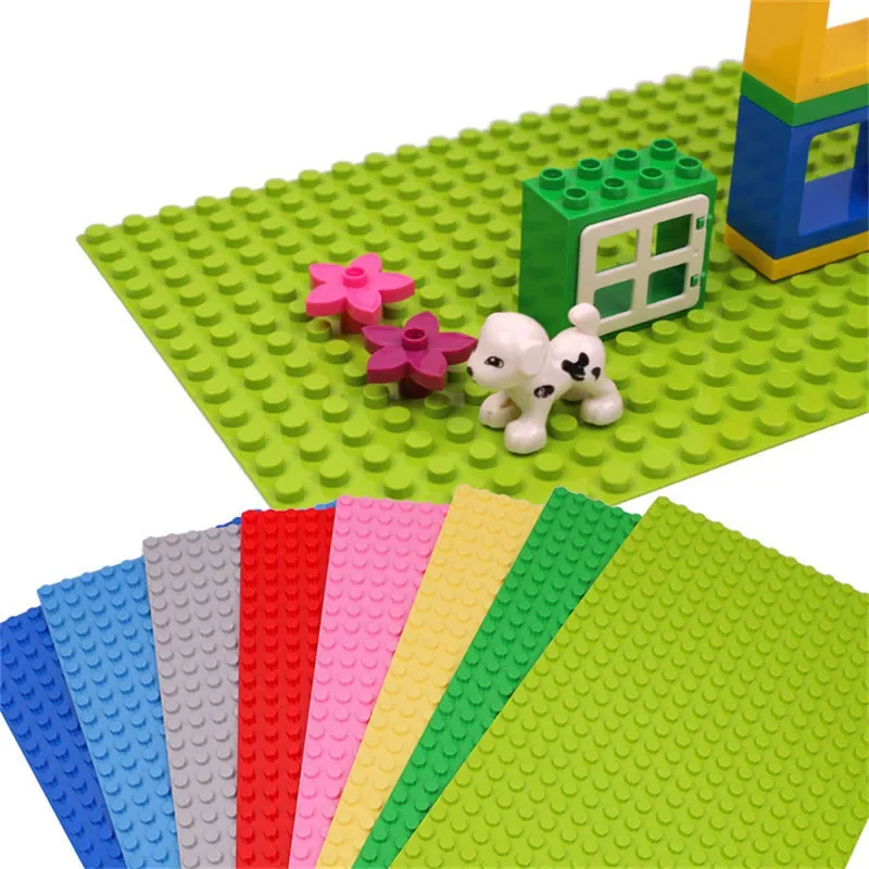 2Pcs DIY Wall Baseplates 16x32 Dots Large Building Block Plate Compatible with All Brands, Creative Construction Toy for Kids