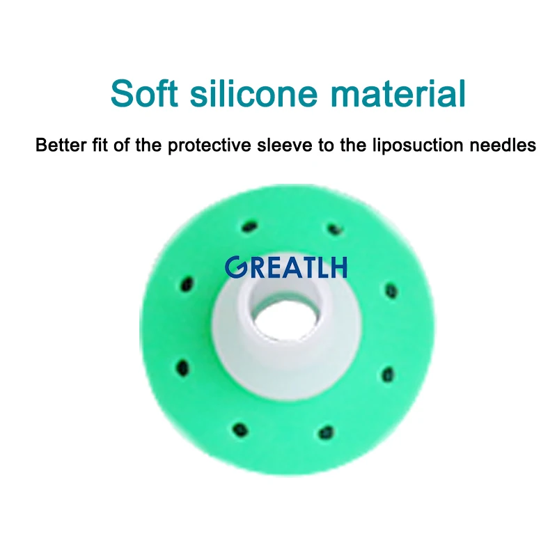 減量のためのソフトシリコンプロテクター,熱接着剤と保護チューブ,脂肪吸引アタッチメント,1セット