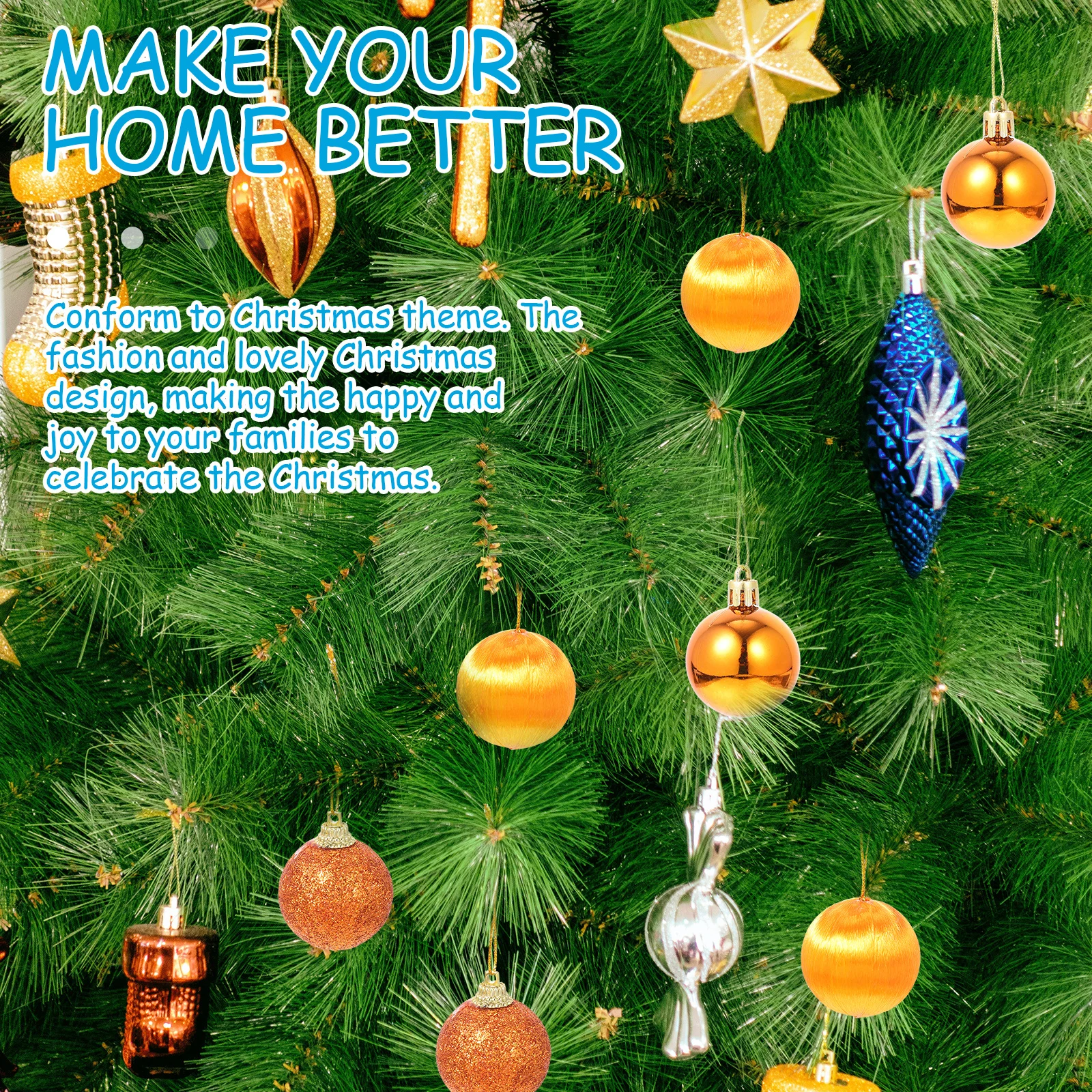 

24pcs Christmas Tree Decorations Xmas Hanging Ornaments Festive Party Decorative Pendants For Holiday Home Decoration