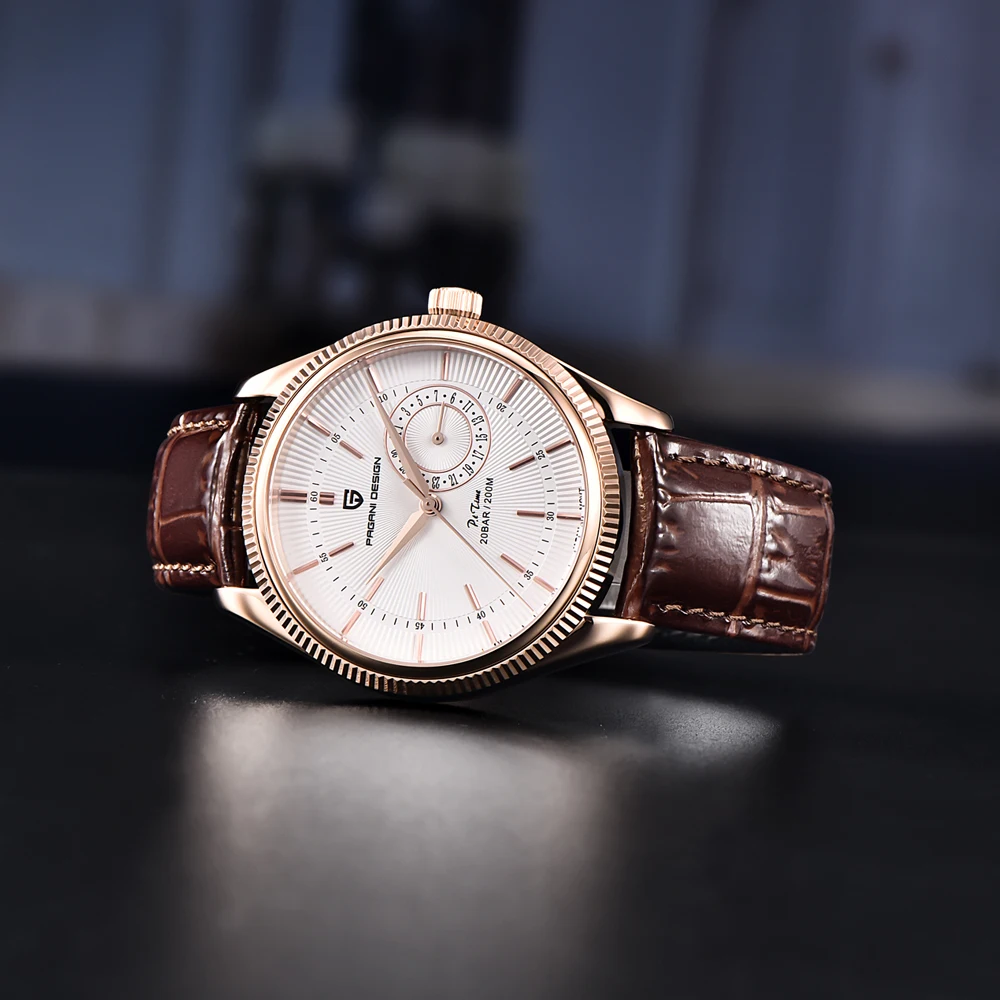 2025 جديد PAGANI تصميم رجالي ساعات كوارتز الذهب ساعة فاخرة للرجل الياقوت مرآة مقاوم للماء ساعة اليد الرجال ساعة جلدية