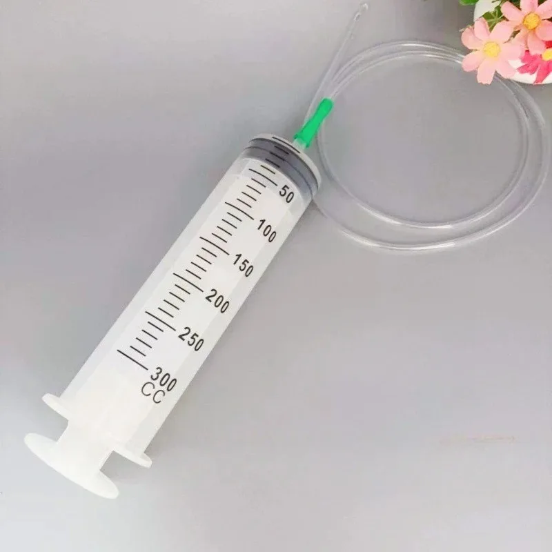  Reusable Large Capacity Syringe Pump 1pcs - 100-500ml Measuring Tool with 30cm Tube & Conversion Head